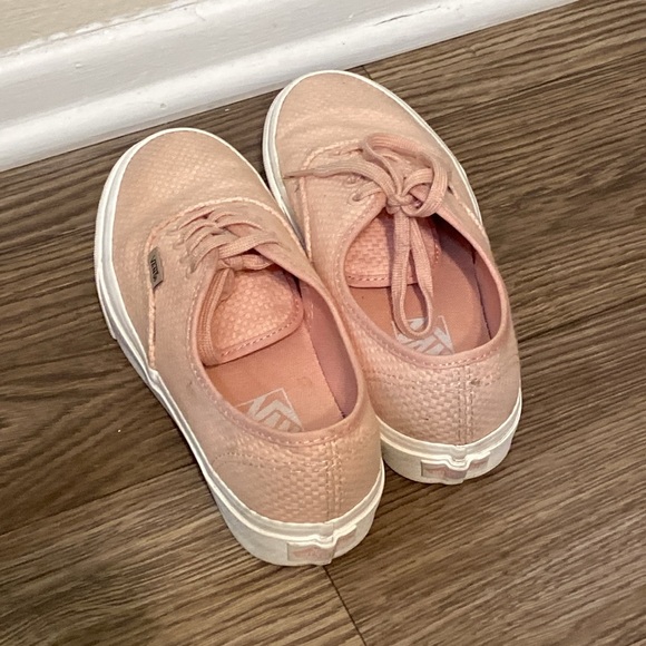 Pink woven check vans Women size 6 - Picture 3 of 5